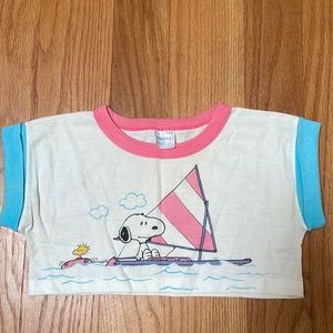 Snoopy crop shirt juniors size small